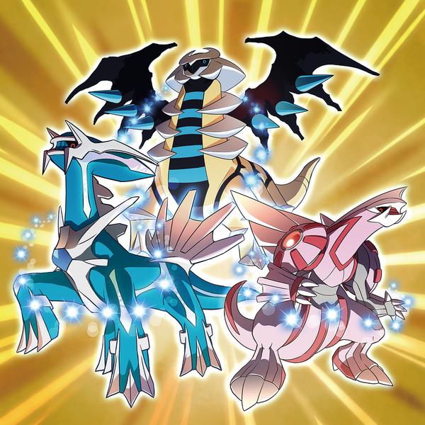 Shiny Dialga, Palkia and Giratina
